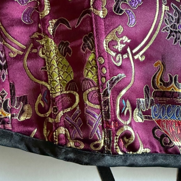 Fredrick's Of Hollywood Satin Print Corset Top Size Small - Picture 6 of 16